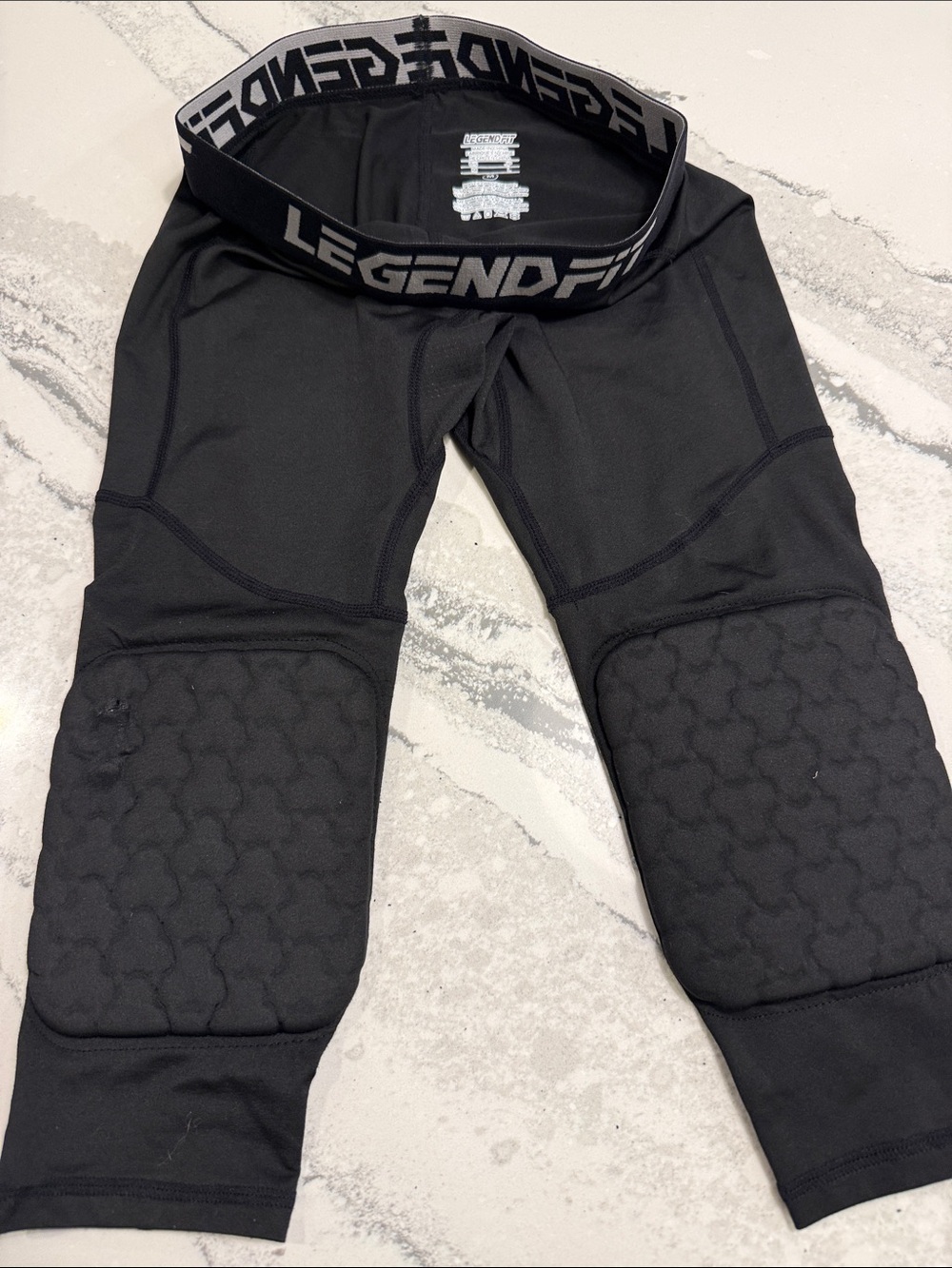 Kids Black Padded Performance Leggings